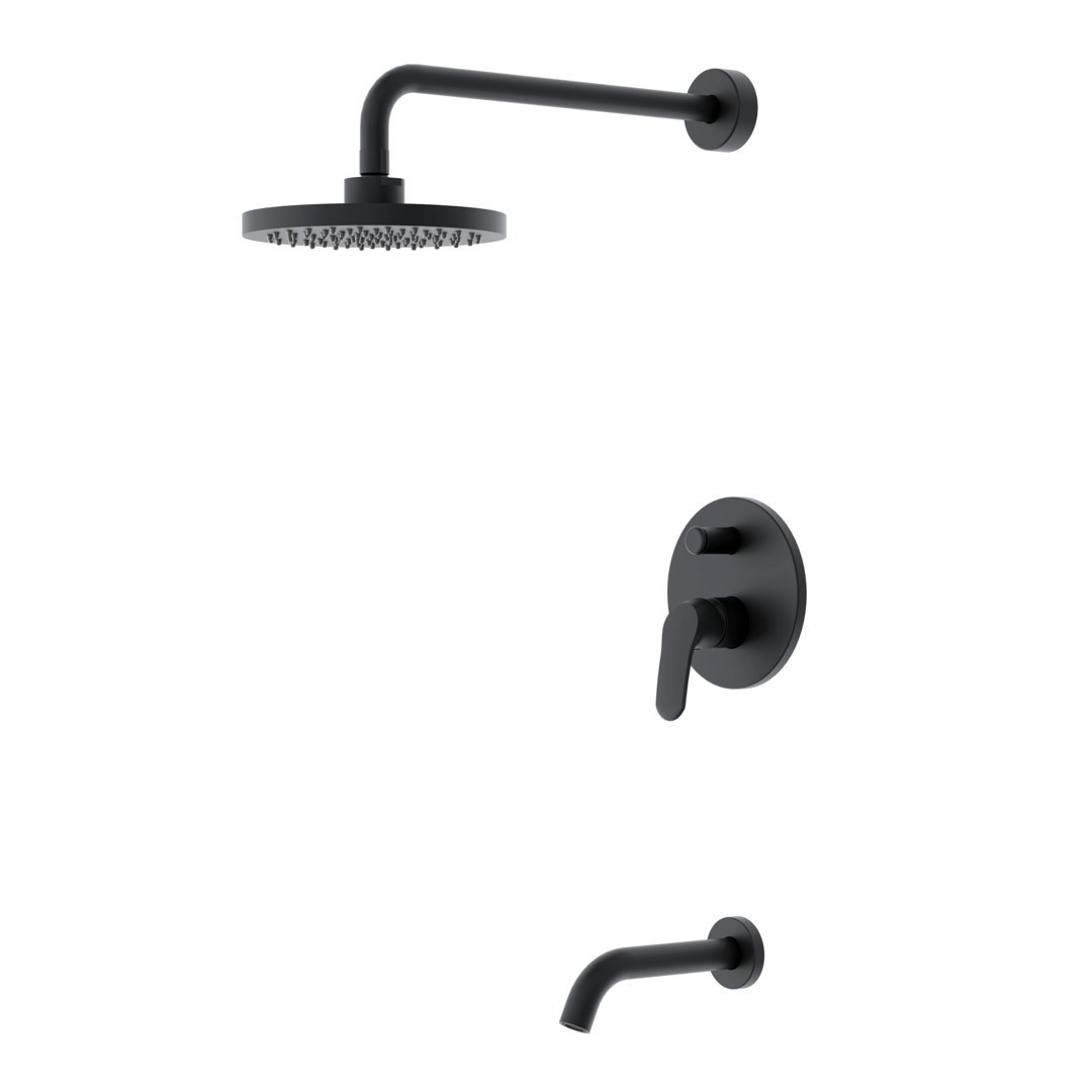 KASSIA JGO DE MONOCOMANDO PARA DUCHA NEGRO